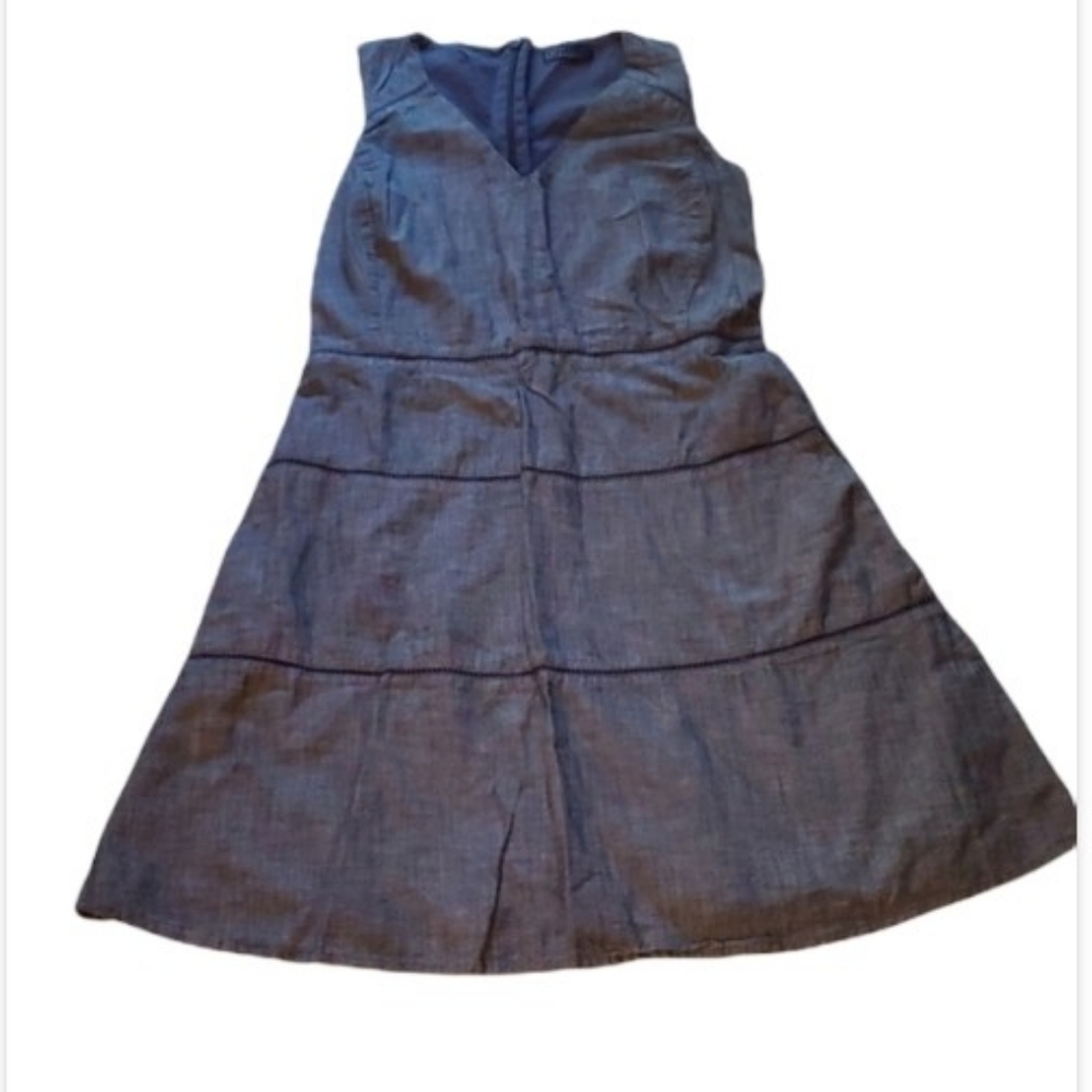 Gap Dress Womens Size 4 Fit & Flare Lined Blue Denim A Line